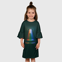 Платье клеш для девочки Imagine Dragons Light, цвет: 3D-принт — фото 2