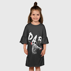 Платье клеш для девочки Paul Pogba: Dab, цвет: 3D-принт — фото 2
