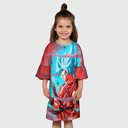 Платье клеш для девочки Goku Strength, цвет: 3D-принт — фото 2