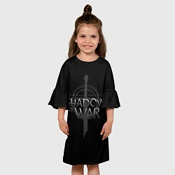 Платье клеш для девочки Shadow of War, цвет: 3D-принт — фото 2