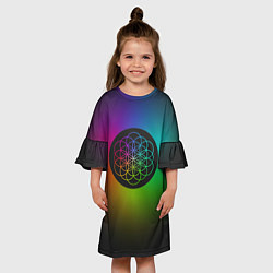 Платье клеш для девочки Coldplay Colour, цвет: 3D-принт — фото 2