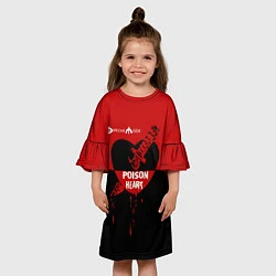 Платье клеш для девочки Poison heart, цвет: 3D-принт — фото 2