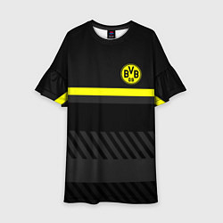 Платье клеш для девочки FC Borussia 2018 Original #3, цвет: 3D-принт