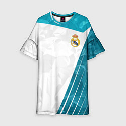 Платье клеш для девочки FC Real Madrid: Abstract, цвет: 3D-принт
