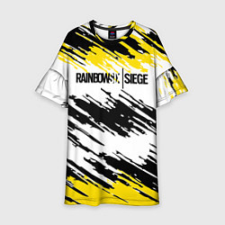Платье клеш для девочки Rainbow Six Siege: Yellow, цвет: 3D-принт