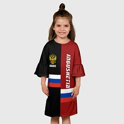 Платье клеш для девочки Ingushetia, Russia, цвет: 3D-принт — фото 2