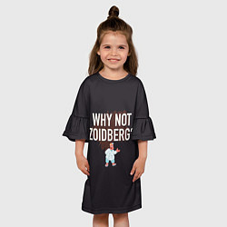 Платье клеш для девочки Why not Zoidberg?, цвет: 3D-принт — фото 2