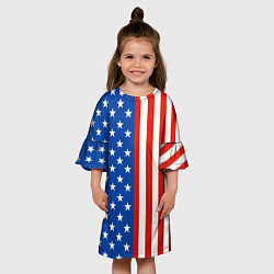 Платье клеш для девочки American Patriot, цвет: 3D-принт — фото 2
