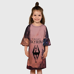 Платье клеш для девочки The Elder Scrolls 5: Skyrim, цвет: 3D-принт — фото 2