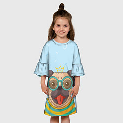 Платье клеш для девочки Happy Dog, цвет: 3D-принт — фото 2