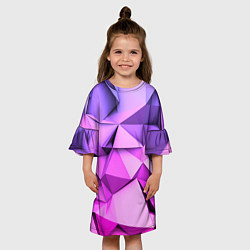 Платье клеш для девочки ABSTRACTION SHAPE, цвет: 3D-принт — фото 2