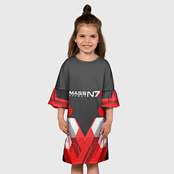 Платье клеш для девочки Mass Effect: N7 Soldier, цвет: 3D-принт — фото 2