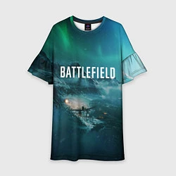 Платье клеш для девочки Battlefield: Sea Force, цвет: 3D-принт