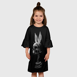 Платье клеш для девочки Череп Заи, цвет: 3D-принт — фото 2