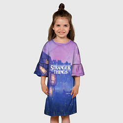 Платье клеш для девочки Stranger Things: Magic House, цвет: 3D-принт — фото 2