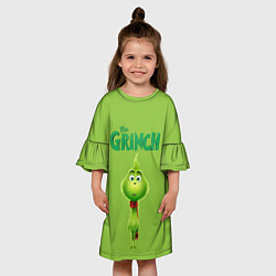 Платье клеш для девочки The Grinch, цвет: 3D-принт — фото 2