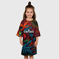 Платье клеш для девочки CS:GO Hyper Beast, цвет: 3D-принт — фото 2