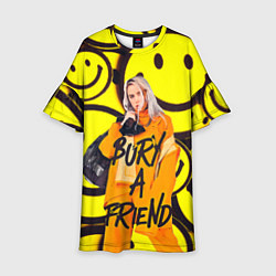 Платье клеш для девочки Billie Eilish: Bury a Friend, цвет: 3D-принт