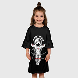 Платье клеш для девочки In science we trust, цвет: 3D-принт — фото 2