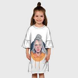 Платье клеш для девочки Billie Eilish: Six Feet Under, цвет: 3D-принт — фото 2