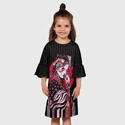Платье клеш для девочки Гейша, цвет: 3D-принт — фото 2