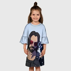 Платье клеш для девочки Киану Самурай, цвет: 3D-принт — фото 2