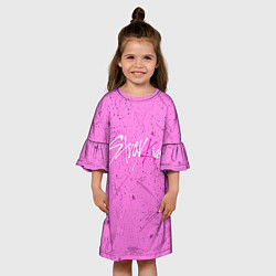 Платье клеш для девочки STRAY KIDS АВТОГРАФЫ, цвет: 3D-принт — фото 2