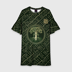 Платье клеш для девочки Дерево жизни, цвет: 3D-принт