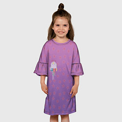 Платье клеш для девочки Lumpy Space Princess, цвет: 3D-принт — фото 2