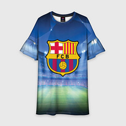 Платье клеш для девочки FC Barcelona, цвет: 3D-принт