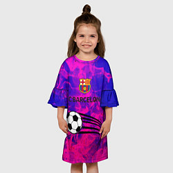 Платье клеш для девочки Барса, цвет: 3D-принт — фото 2