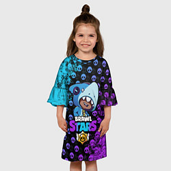 Платье клеш для девочки Brawl Stars LEON SHARK, цвет: 3D-принт — фото 2