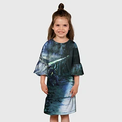 Платье клеш для девочки Сталкер 2021, цвет: 3D-принт — фото 2