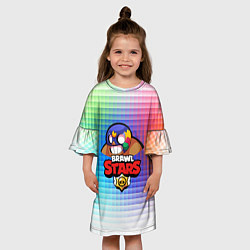 Платье клеш для девочки BRAWL STARS EL PRIMO, цвет: 3D-принт — фото 2