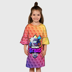 Платье клеш для девочки BRAWL STARS 8-BIT, цвет: 3D-принт — фото 2