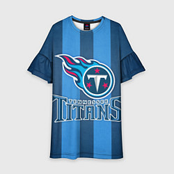 Платье клеш для девочки Tennessee Titans, цвет: 3D-принт