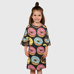 Платье клеш для девочки Сладкоежка, цвет: 3D-принт — фото 2