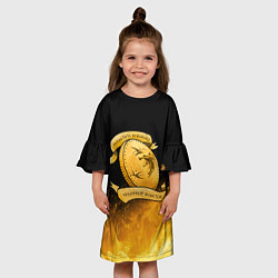 Платье клеш для девочки Ведьмак, цвет: 3D-принт — фото 2