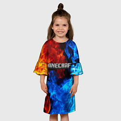 Платье клеш для девочки MINECRAFT, цвет: 3D-принт — фото 2