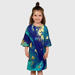 Платье клеш для девочки Краски, цвет: 3D-принт — фото 2