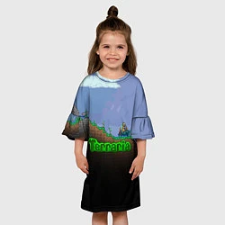 Платье клеш для девочки Terraria game, цвет: 3D-принт — фото 2