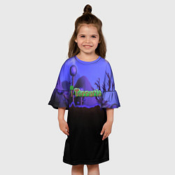 Платье клеш для девочки TERRARIA, цвет: 3D-принт — фото 2