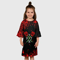 Платье клеш для девочки ТИКТОКЕР - PAYTON MOORMEIE, цвет: 3D-принт — фото 2