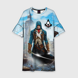 Платье клеш для девочки Assasin's creed, цвет: 3D-принт