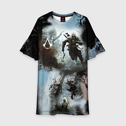 Платье клеш для девочки Assassin??s Creed, цвет: 3D-принт