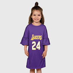 Платье клеш для девочки Los Angeles Lakers Kobe Brya, цвет: 3D-принт — фото 2
