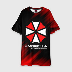 Платье клеш для девочки Umbrella Corporation, цвет: 3D-принт