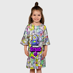 Платье клеш для девочки BRAWL STARS:RICOCHET, цвет: 3D-принт — фото 2
