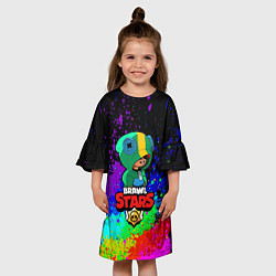 Платье клеш для девочки Леон, цвет: 3D-принт — фото 2