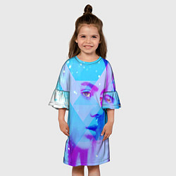 Платье клеш для девочки Billie Blue Star, цвет: 3D-принт — фото 2